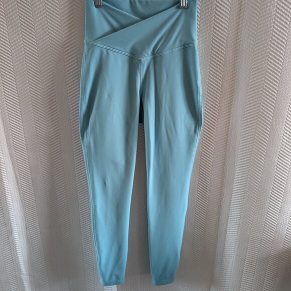 Michi Ray Legging Island Blue Criss Cross Waistband Size XS Gym Workout Yoga - Picture 2 of 9